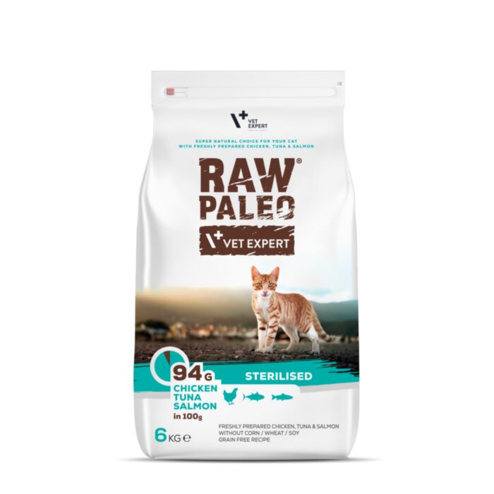 Raw Paleo Cat Sterilised Ckn&Tuna&Salmon 6kg