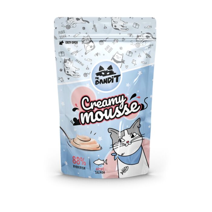 Mr. Bandit CREAMY MOUSSE su lašiša 60 g