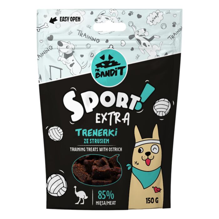 Mr. Bandit SPORT EXTRA treniruočių skanėstai su strutiena 150g