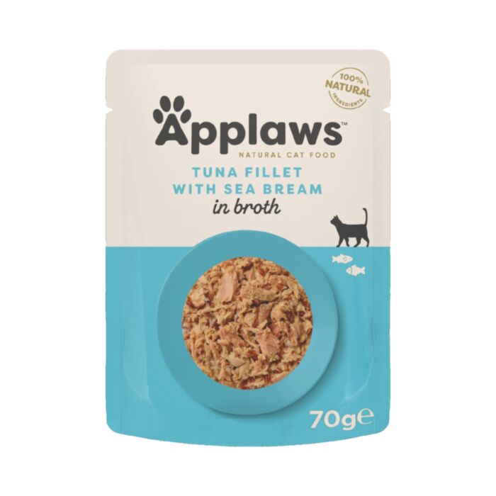 APPLAWS Cat Pouch Tuna, Seabream&Wild Rice 70g