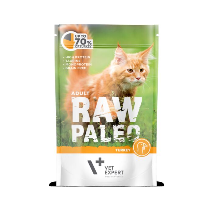 Raw Paleo Cat Adult Turkey pouch 100g