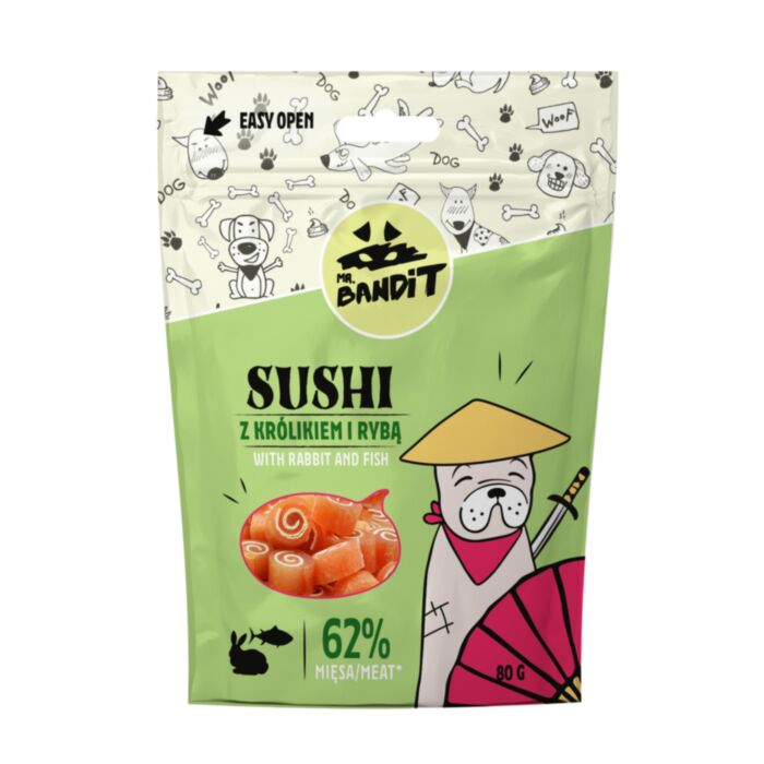 Mr. Bandit SUSHI triušiena su žuvimi 80 g