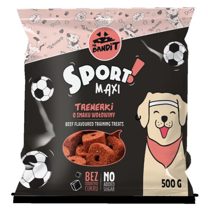 Mr. Bandit SPORT MAXI treniruočių skanėstai, jautienos skonis 500 g