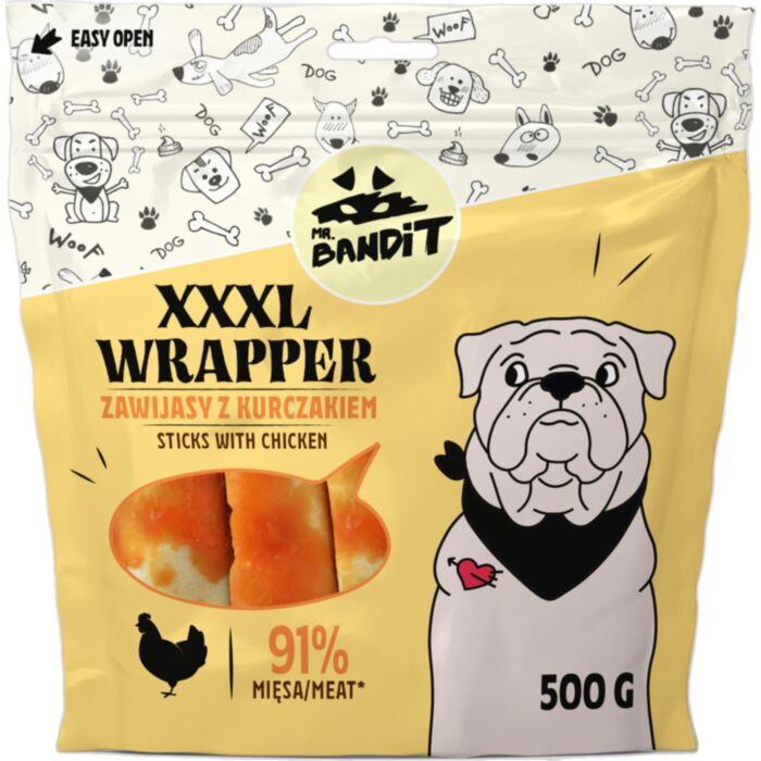 Mr. Bandit WRAPPER XXXL lazdelės su vištiena 500 g