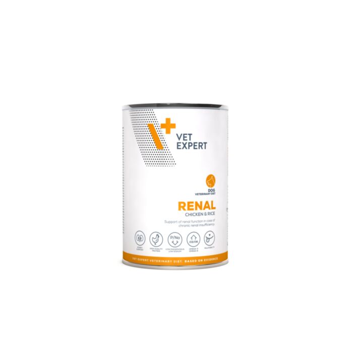 4T Vet. diet Renal Chicken & Rice Dog 400g kons.