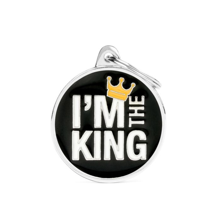 Graviruojamas medalionas-namin. gyvūnams /I am the king