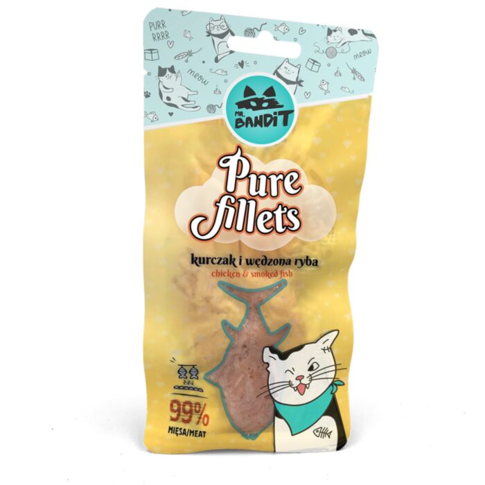 Mr. Bandit PURE FILLETS su vištiena ir žuvimi 30 g