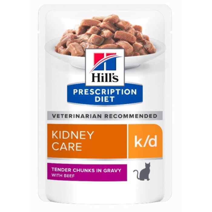 PD Feline k/d Beef Pouch 12x85g /605666