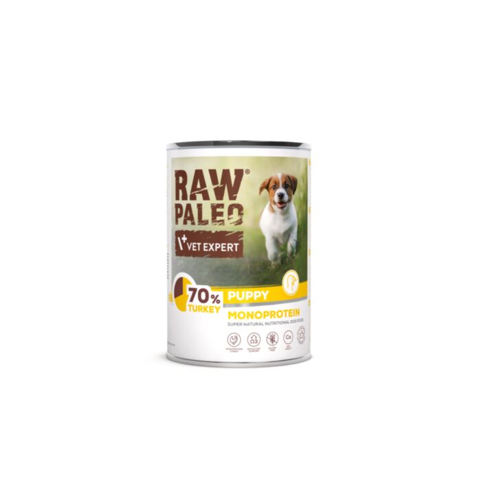 Raw Paleo Puppy Turkey kons. 400g