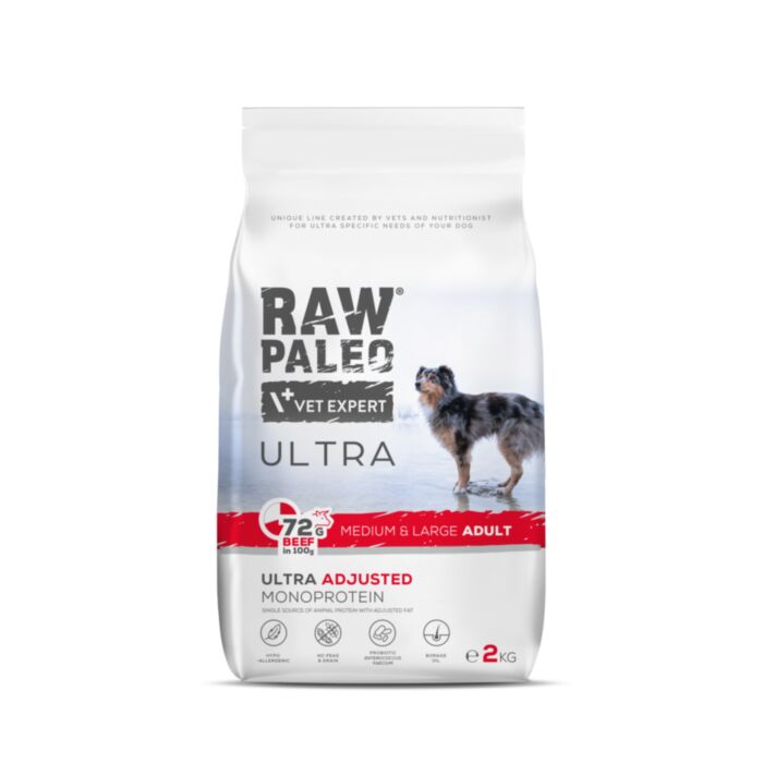 Raw Paleo Ultra Adult Medium&Large Beef 2kg