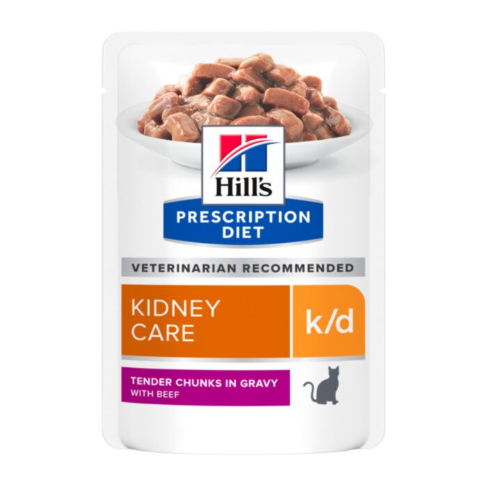 PD Feline k/d Beef Pouch 12x85g /605666