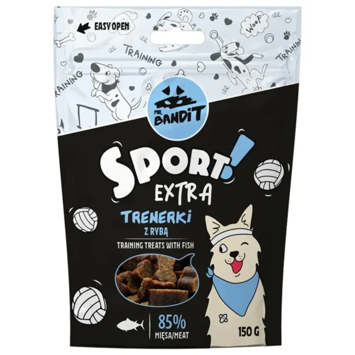 Mr. Bandit SPORT EXTRA treniruočių skanėstai su žuvimi 150 g produkto nuotrauka 1