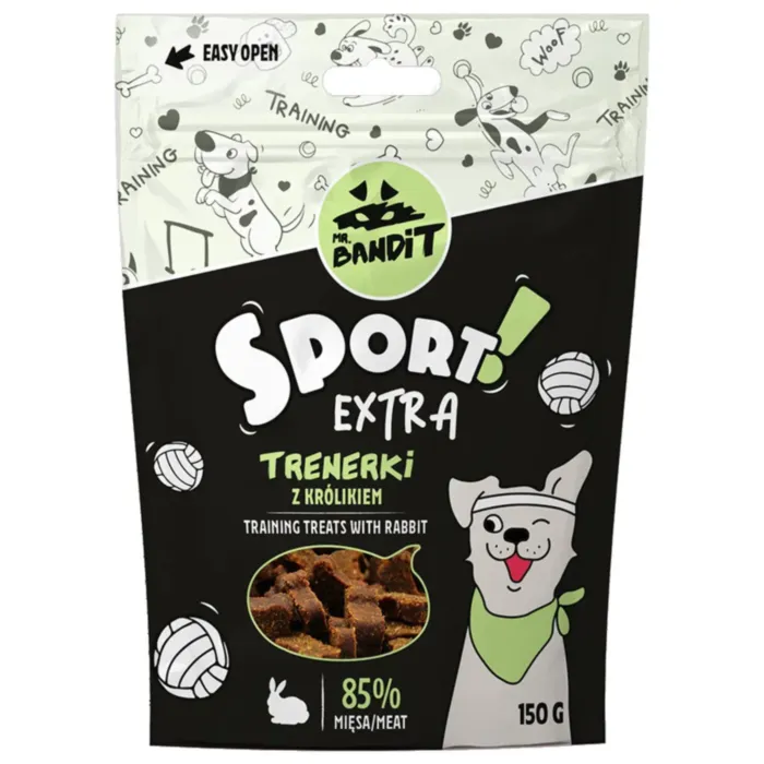 Mr. Bandit SPORT EXTRA treniruočių skanėstai su triušiena 150 g produkto nuotrauka 1