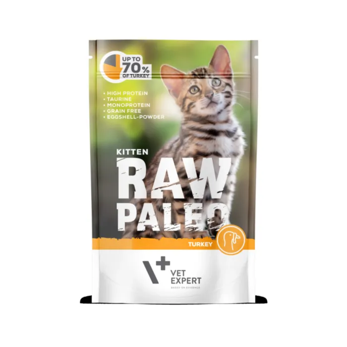 Raw Paleo Kitten Turkey pouch 100g produkto nuotrauka 1