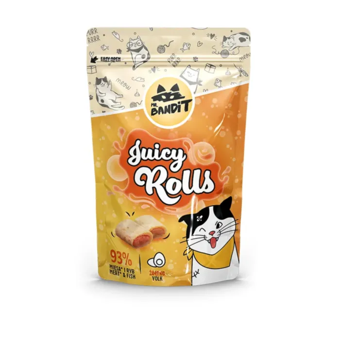 Mr. Bandit JUICY ROLLS su kiaušiniu 40 g produkto nuotrauka 1