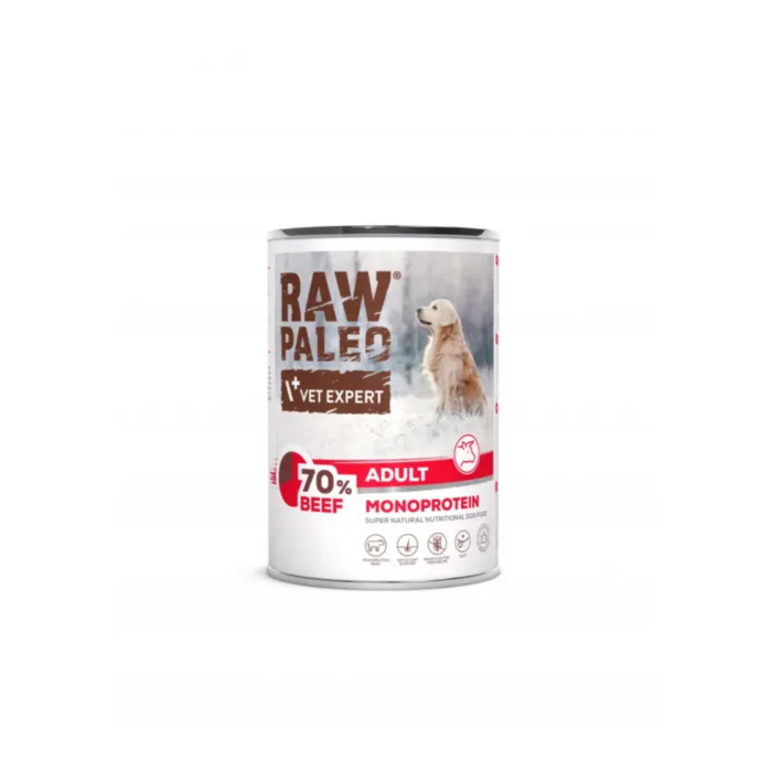 Raw Paleo Adult Beef kons. 400g produkto nuotrauka 1