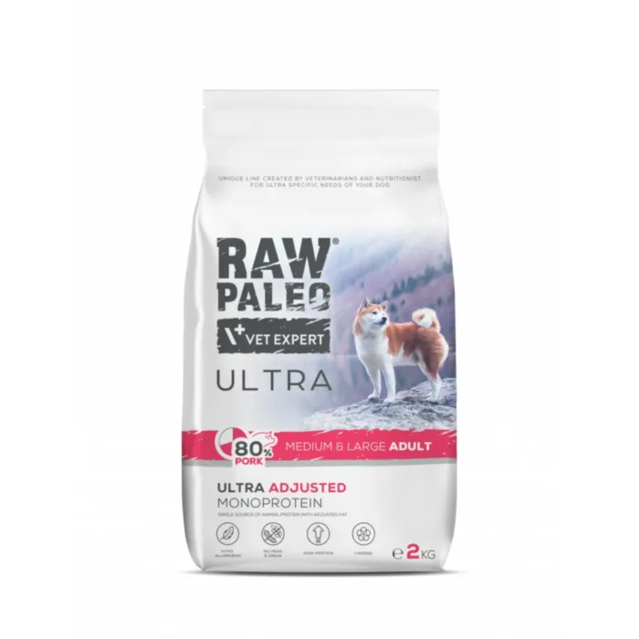 Raw Paleo Ultra Adult Medium&Large Pork 2kg produkto nuotrauka 1