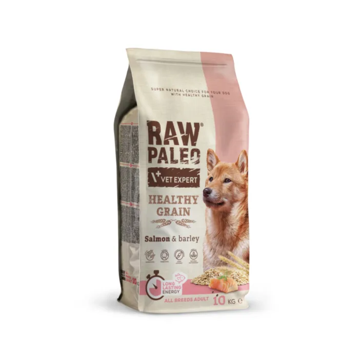 Raw Paleo Adult Healthy Grain Salmon&Barley 10kg produkto nuotrauka 1