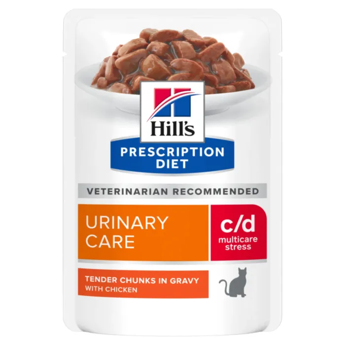 PD Feline c/d Strs Chicken Pouch 12x85g /607559 produkto nuotrauka 1