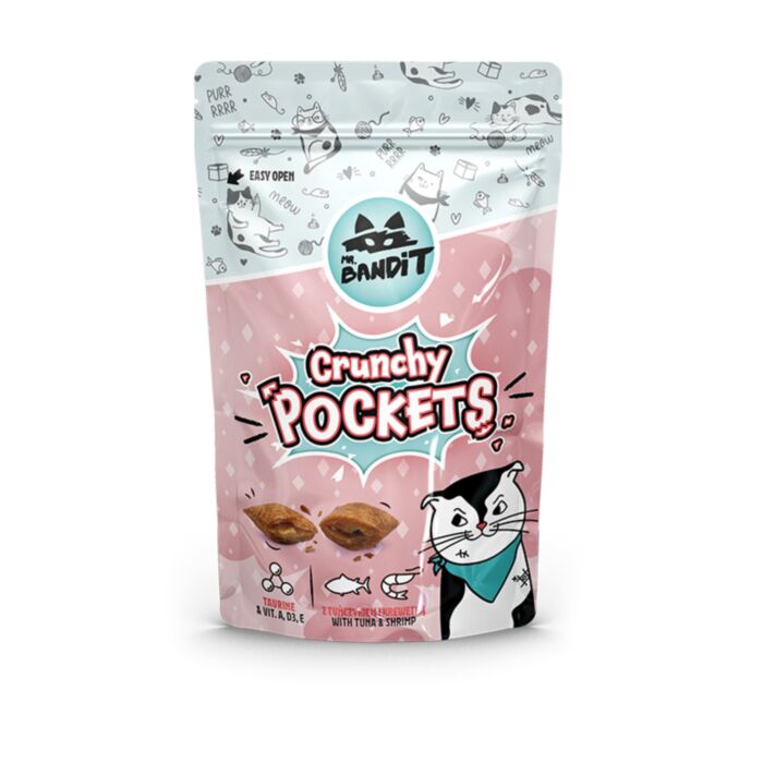 Mr. Bandit CRUNCHY POCKETS su tunu ir krevetėmis 40 g