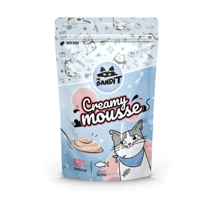Mr. Bandit CREAMY MOUSSE su lašiša 60 g produkto nuotrauka 1