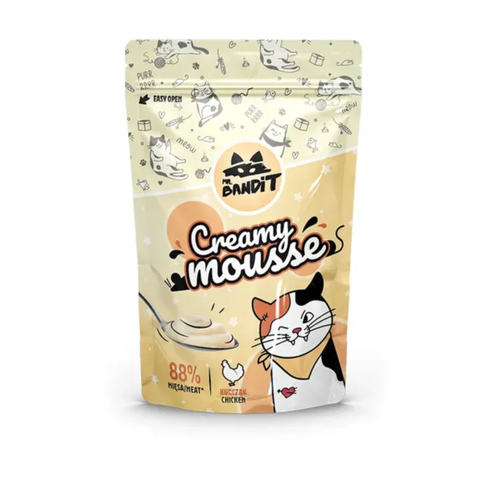 Mr. Bandit CREAMY MOUSSE su vištiena 60 g produkto nuotrauka 1