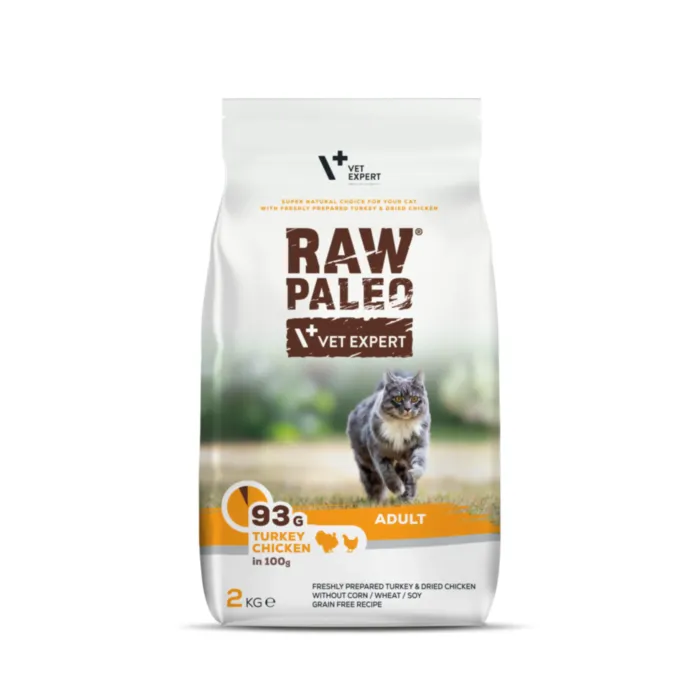 Raw Paleo Cat Adult Turkey&Chicken 2kg produkto nuotrauka 1