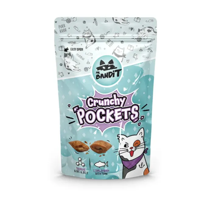 Mr. Bandit CRUNCHY POCKETS su tunu 40 g produkto nuotrauka 1