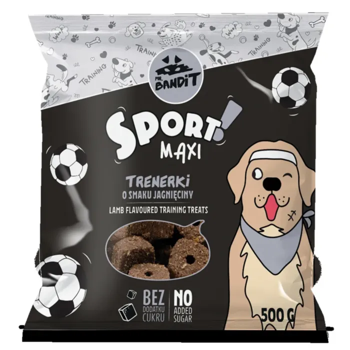 Mr. Bandit SPORT MAXI treniruočių skanėstai, ėrienos skonio 500 g produkto nuotrauka 1
