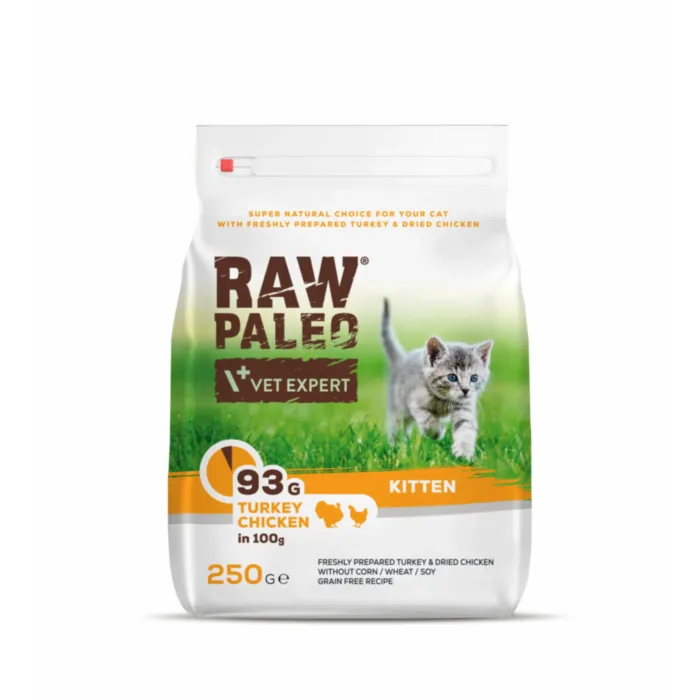 Raw Paleo Kitten Turkey&Chicken 250g produkto nuotrauka 1