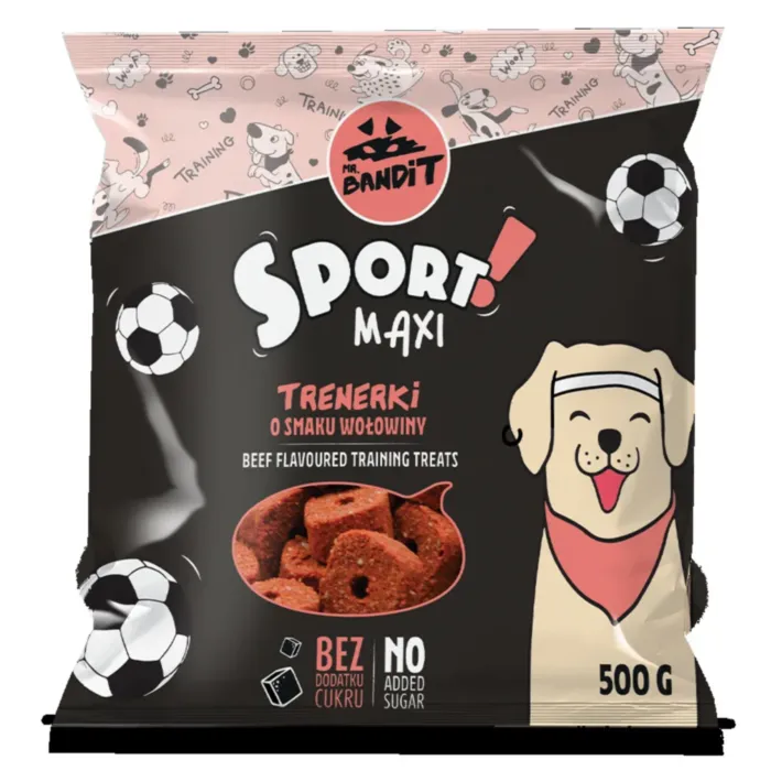 Mr. Bandit SPORT MAXI treniruočių skanėstai, jautienos skonis 500 g produkto nuotrauka 1