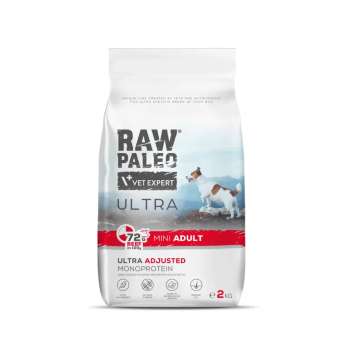 Raw Paleo Ultra Adult Mini Beef 2kg produkto nuotrauka 1