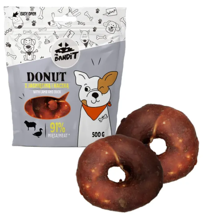 Mr. Bandit DONUT spurga su ėriena ir antiena 500 g produkto nuotrauka 1