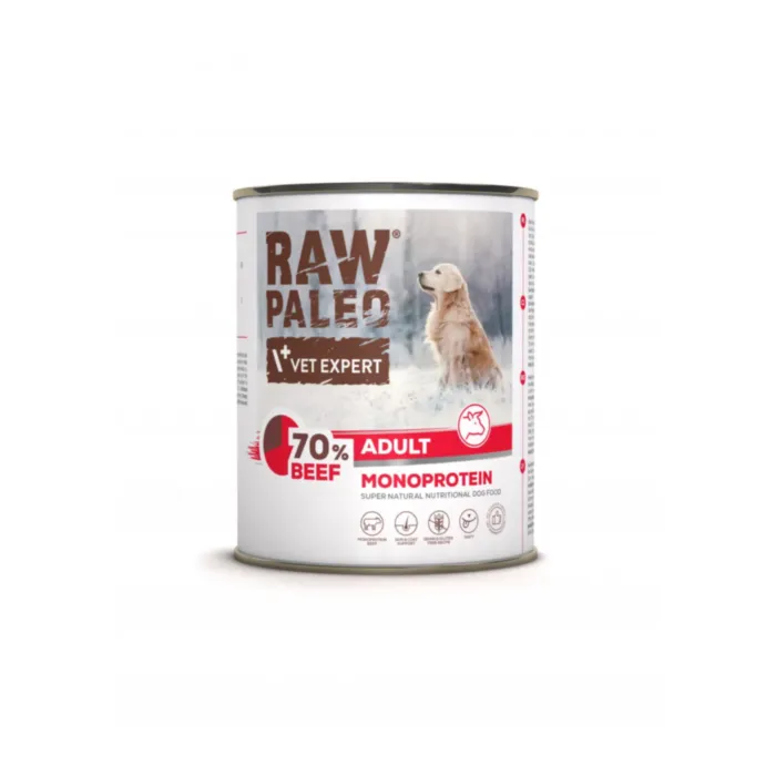 Raw Paleo Adult Beef kons. 800g produkto nuotrauka 1