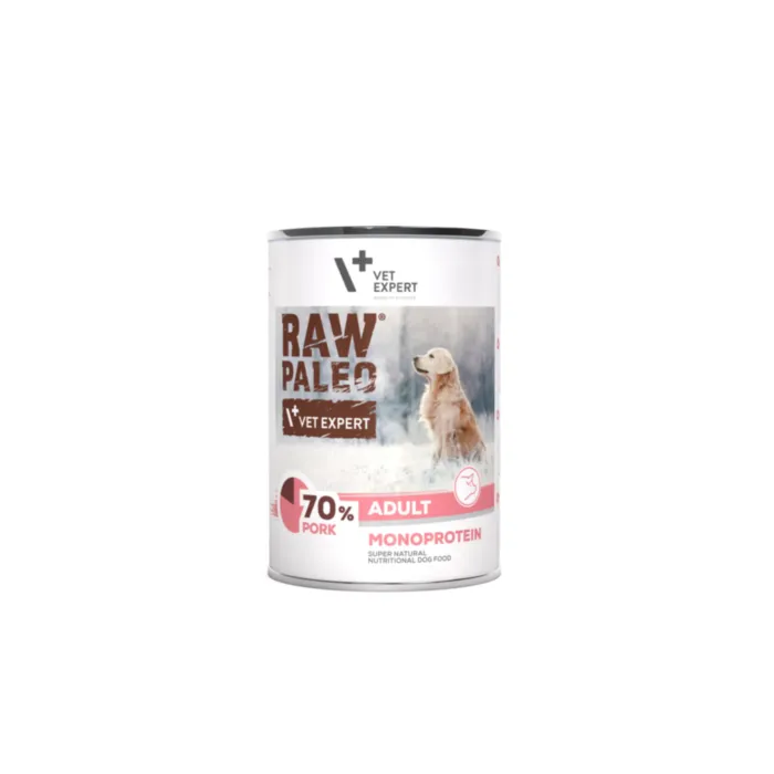Raw Paleo Adult Pork kons. 400g produkto nuotrauka 1