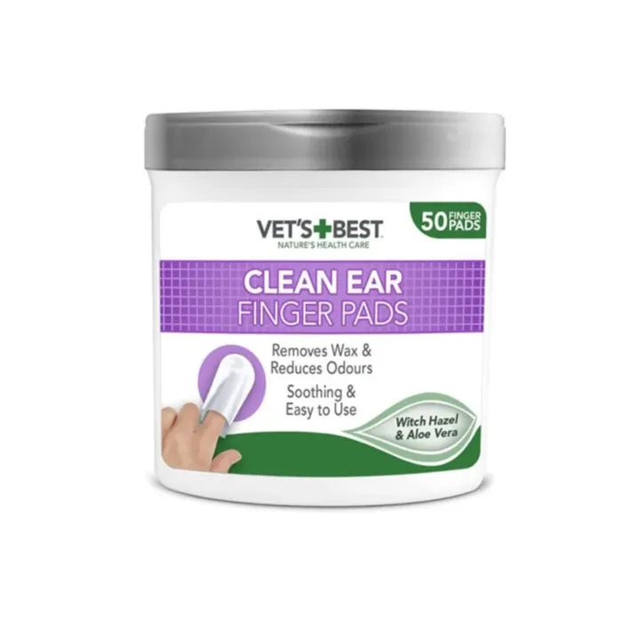 VETS BEST Ausų valymo servetėlės katėms ir šunims N50 produkto nuotrauka 1