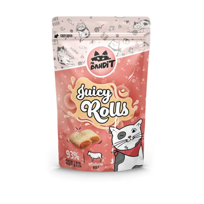 Mr. Bandit JUICY ROLLS su jautiena 40 g produkto nuotrauka 1