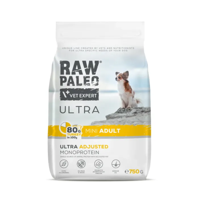 Raw Paleo Ultra Adult Mini Turkey 750g produkto nuotrauka 1